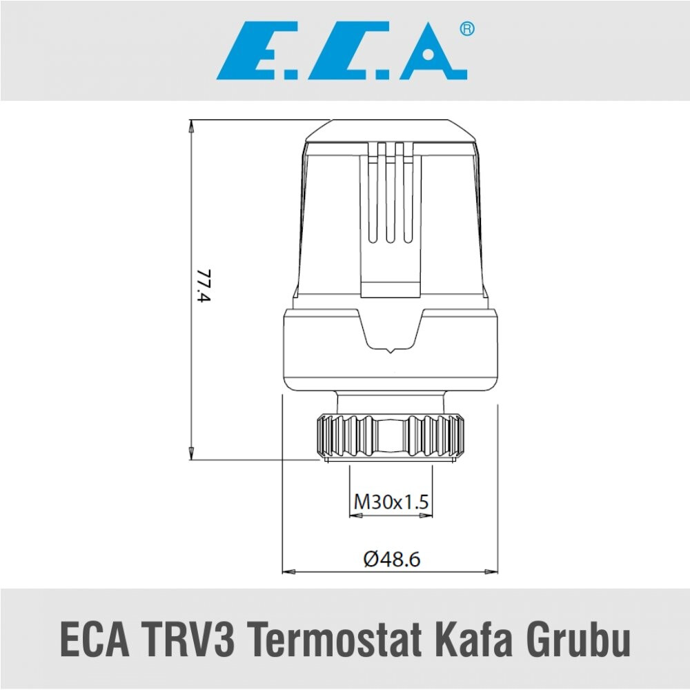 ECA TRV3 Termostat Kafa Grubu,  602120530
