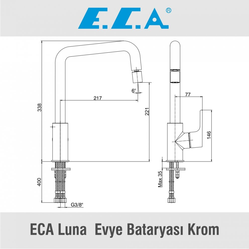 ECA Luna  Evye Bataryası Krom, 102118044