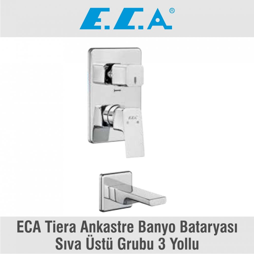 ECA Tiera Ankastre Banyo Bataryası Sıva Üstü Grubu - 3 Yollu, 102167335-K