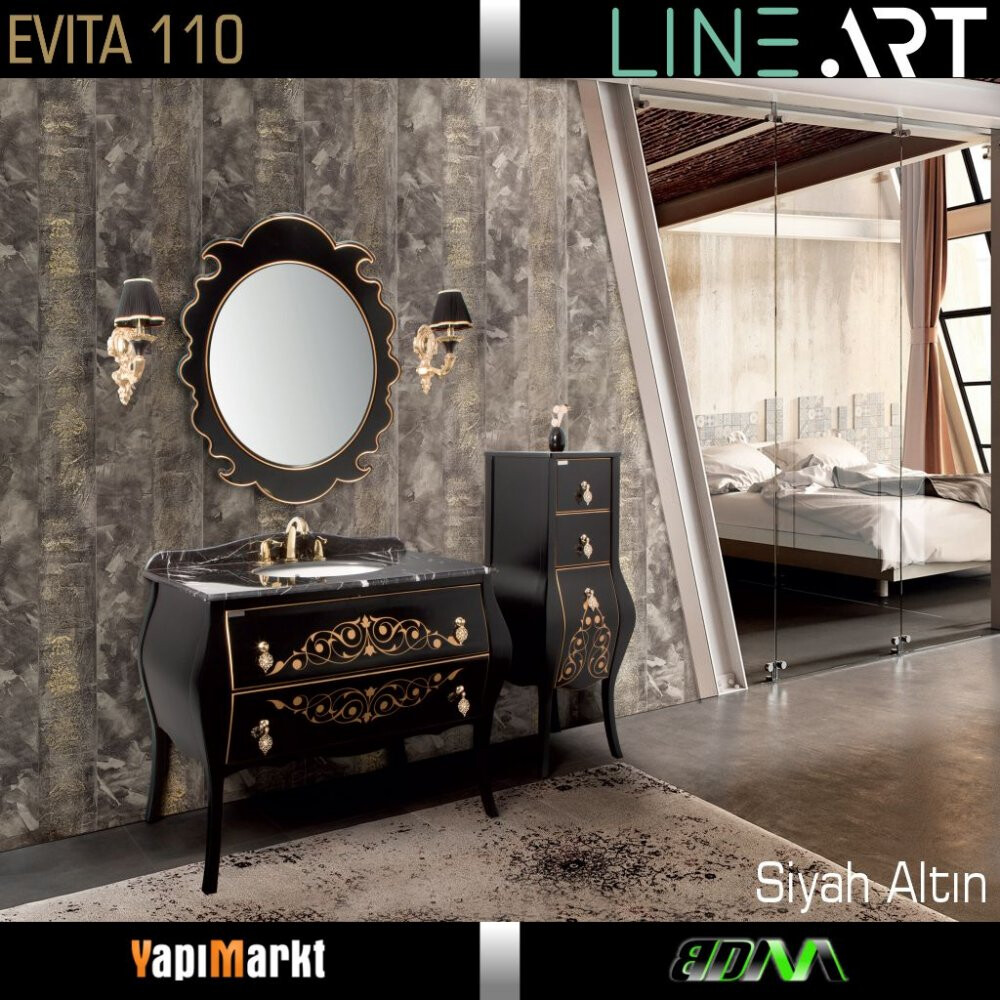 Lineart Evita 110 Cm. Banyo Dolabı  (Boy Dolabı Dahil Değildir)