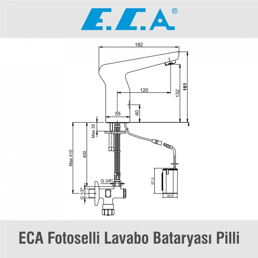 ECA Fotoselli Lavabo Bataryası Pilli, 108108017