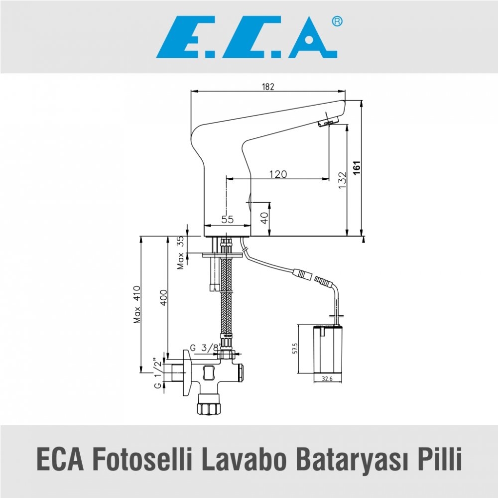 ECA Fotoselli Lavabo Bataryası Pilli, 108108047
