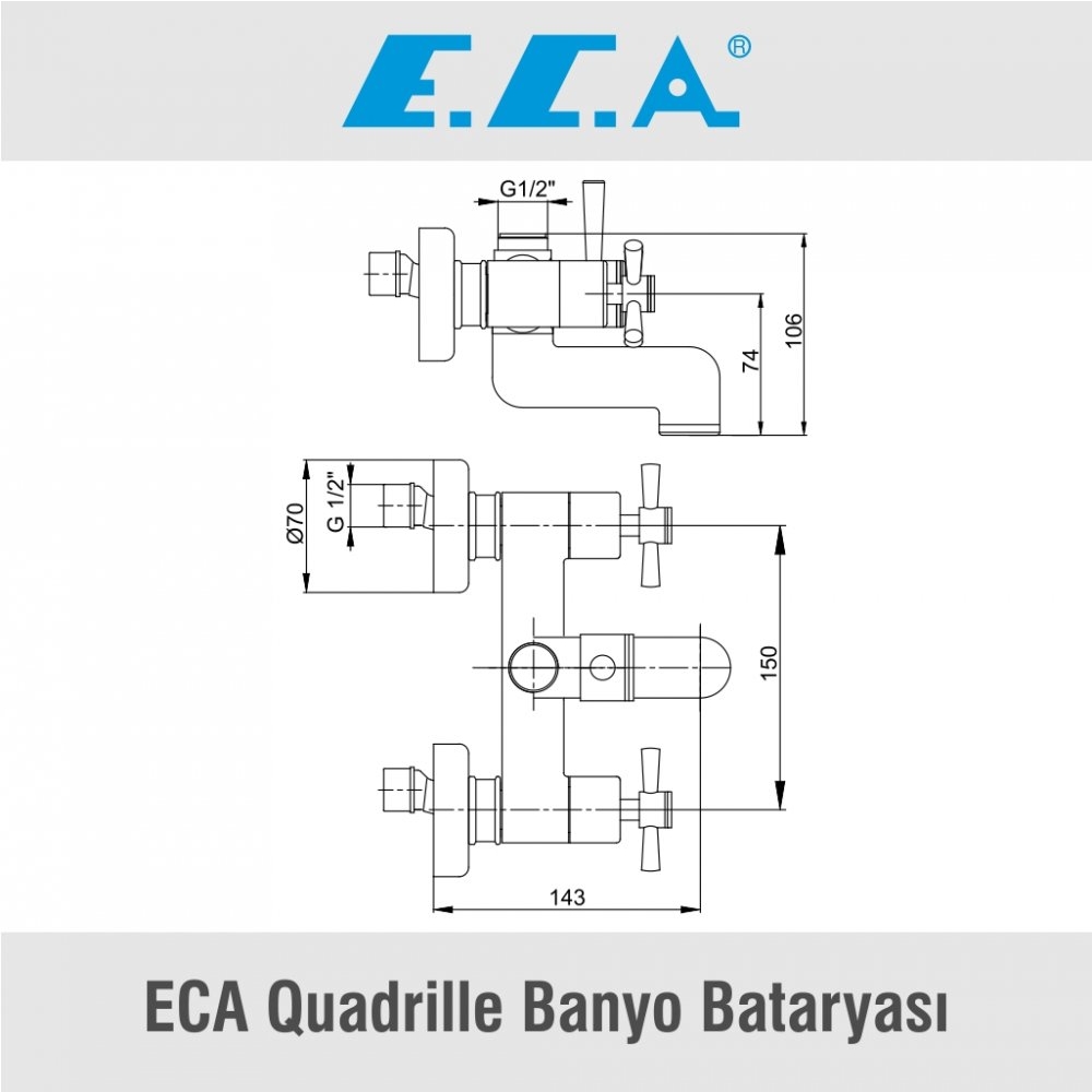 ECA Quadrille Banyo Bataryası, 102102230