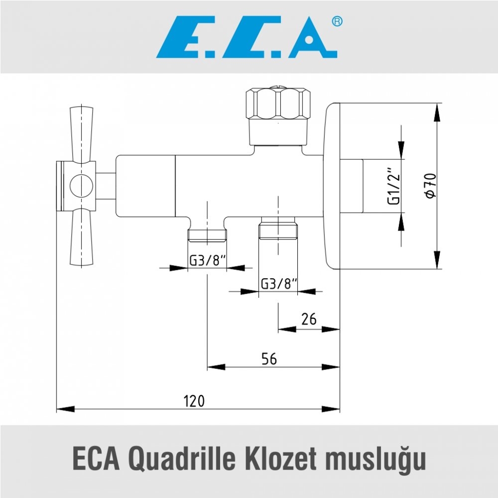 ECA Quadrille Klozet musluğu, 102111090