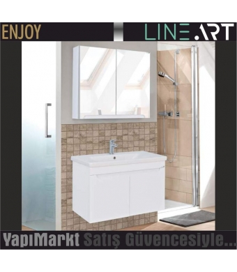 Lineart Enjoy 80 cm Banyo Dolabı  (Boy Dolabı Dahil Değildir)
