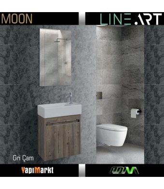 Lineart Moon 50 Cm. Banyo Dolabı  (Boy Dolabı Dahil Değildir)