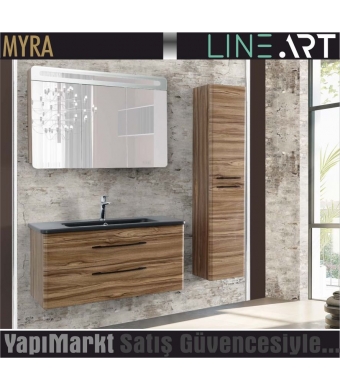 Lineart Myra 105 cm Banyo Dolabı Aynalı Dolap Üst Modül  (Boy Dolabı Dahil Değildir)