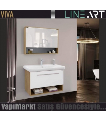 Lineart Viva 80 cm Banyo Dolabı  (Boy Dolabı Dahil Değildir)
