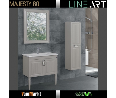 Lineart Majesty 80 Cm. Banyo Dolabı  (Boy Dolabı Dahil Değildir)