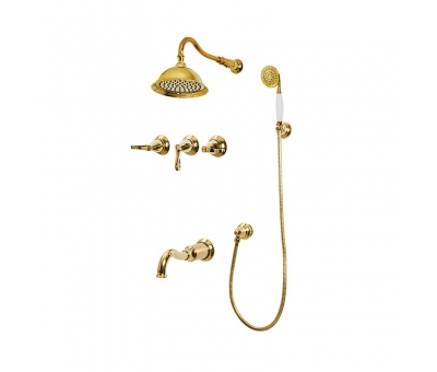 Newarc Golden Ankastre Banyo Bataryası Altın Rustik Gagalı ve El Duşlu, 951141